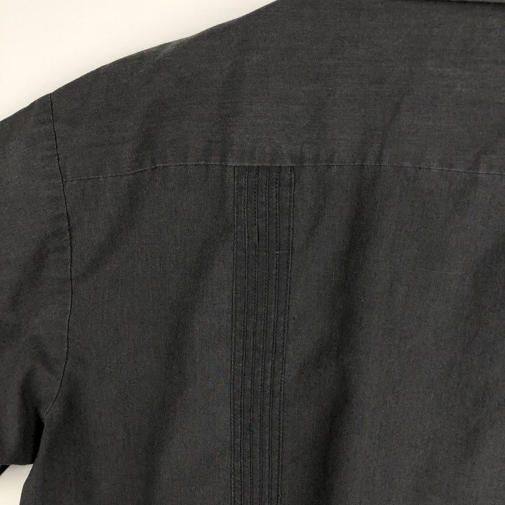 OSCAR MISA Short-Sleeve Mexican Shirt, Cuban Shirt, Boxy Shirt, Men's Size XL (approx.) polyester black type Vintage Second Hand
