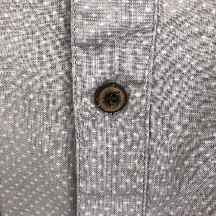 Patagonia Backstep Shirt 53139SP16 Dot Pattern Short Sleeve Hemp Shirt Box Shirt Men's Size L Hemp gray type Vintage Second Hand