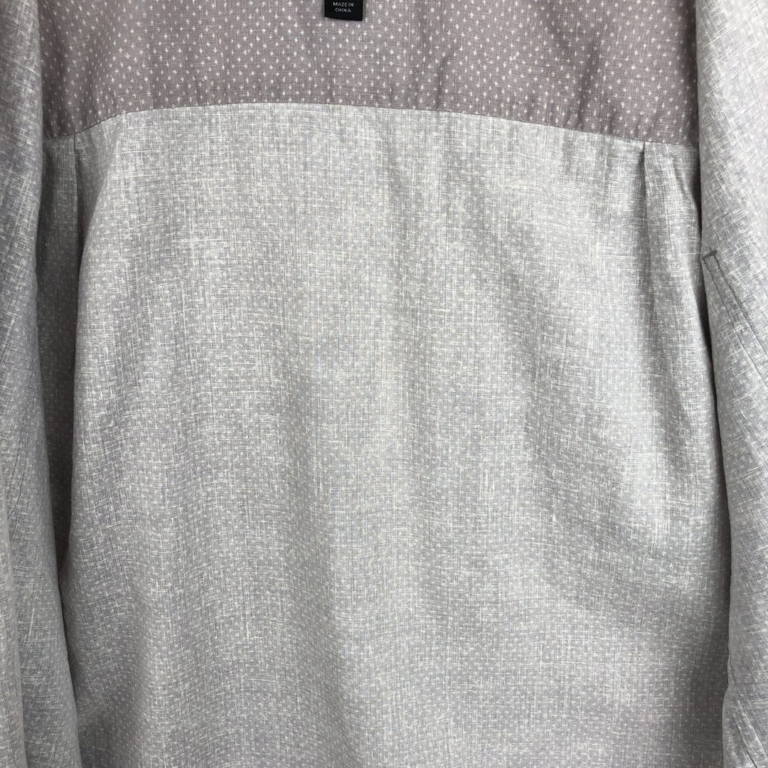 Patagonia Backstep Shirt 53139SP16 Dot Pattern Short Sleeve Hemp Shirt Box Shirt Men's Size L Hemp gray type Vintage Second Hand