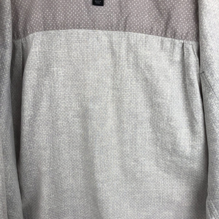 Patagonia Backstep Shirt 53139SP16 Dot Pattern Short Sleeve Hemp Shirt Box Shirt Men's Size L Hemp gray type Vintage Second Hand