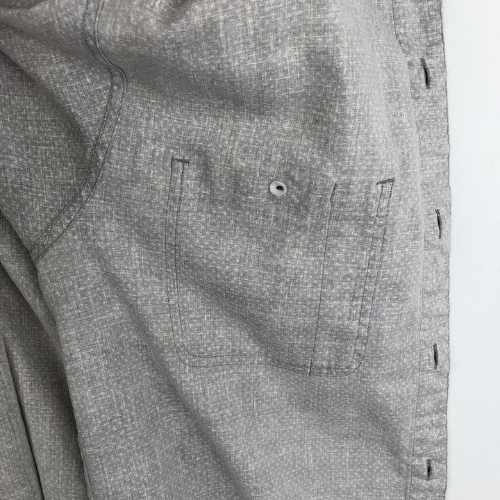 Patagonia Backstep Shirt 53139SP16 Dot Pattern Short Sleeve Hemp Shirt Box Shirt Men's Size L Hemp gray type Vintage Second Hand