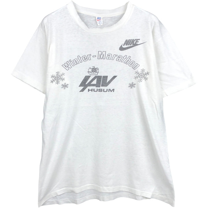 ~90'S Nike sports print t-shirt, made in West Germany, men's size L equivalent, vintage. cotton white type Vintage Second Hand