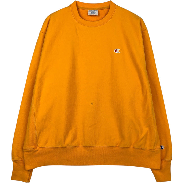 Champion REVERSE WEAVE Reverse Weave One-Point Logo Sweatshirt, Men's XL cotton yellow type Vintage Second Hand