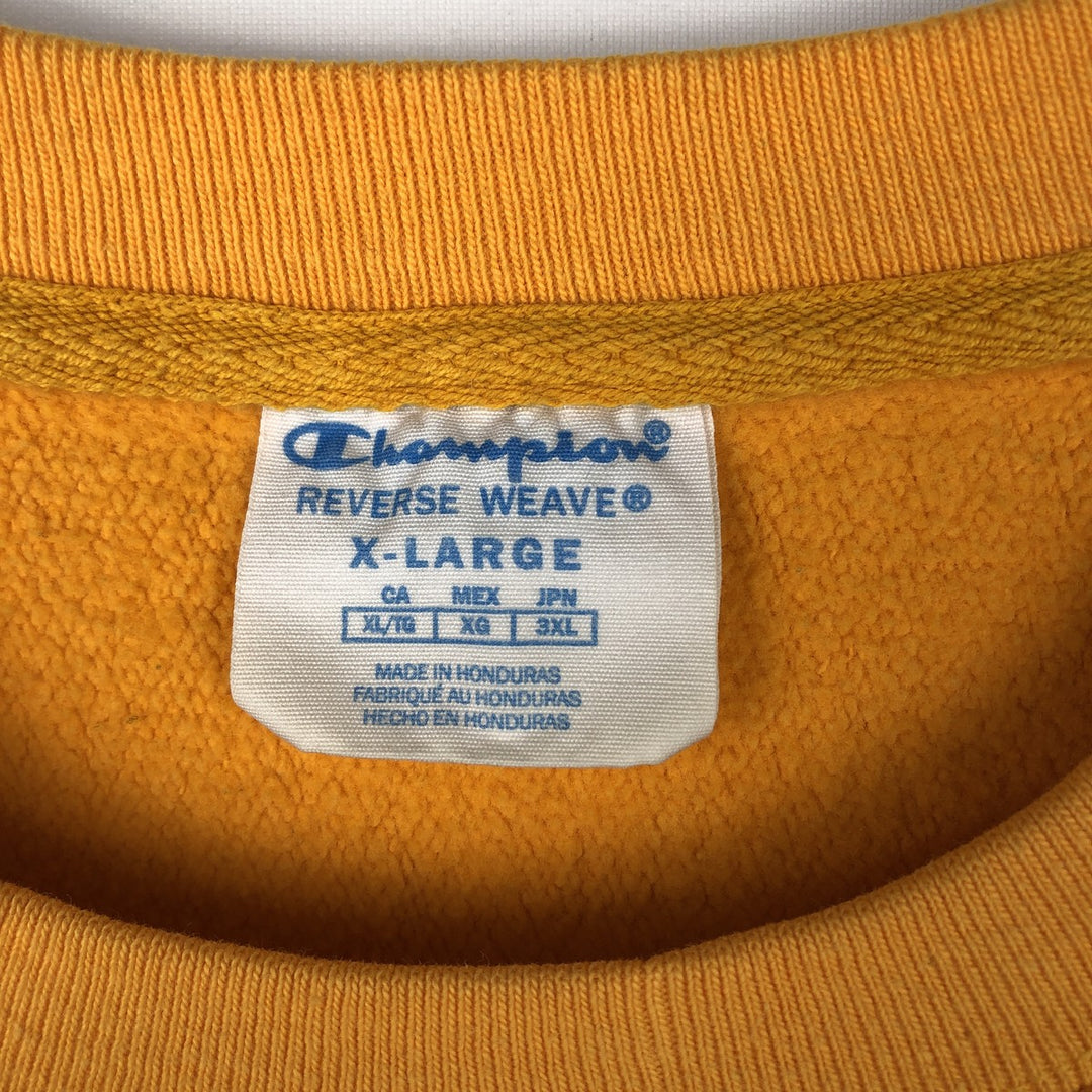 Champion REVERSE WEAVE Reverse Weave One-Point Logo Sweatshirt, Men's XL cotton yellow type Vintage Second Hand