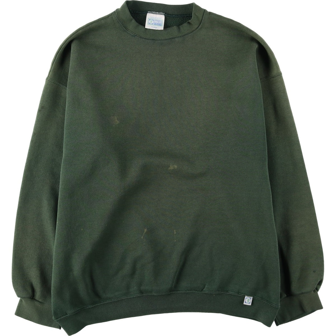 90'S Discus Athletic Solid Color Blank Sweatshirt, Made in USA, Men's Size XL, Vintage cotton Green type dark green Vintage Second Hand