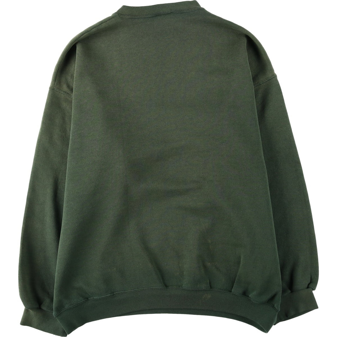 90'S Discus Athletic Solid Color Blank Sweatshirt, Made in USA, Men's Size XL, Vintage cotton Green type dark green Vintage Second Hand
