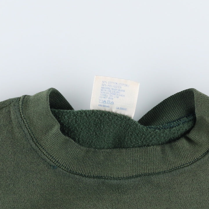 90'S Discus Athletic Solid Color Blank Sweatshirt, Made in USA, Men's Size XL, Vintage cotton Green type dark green Vintage Second Hand