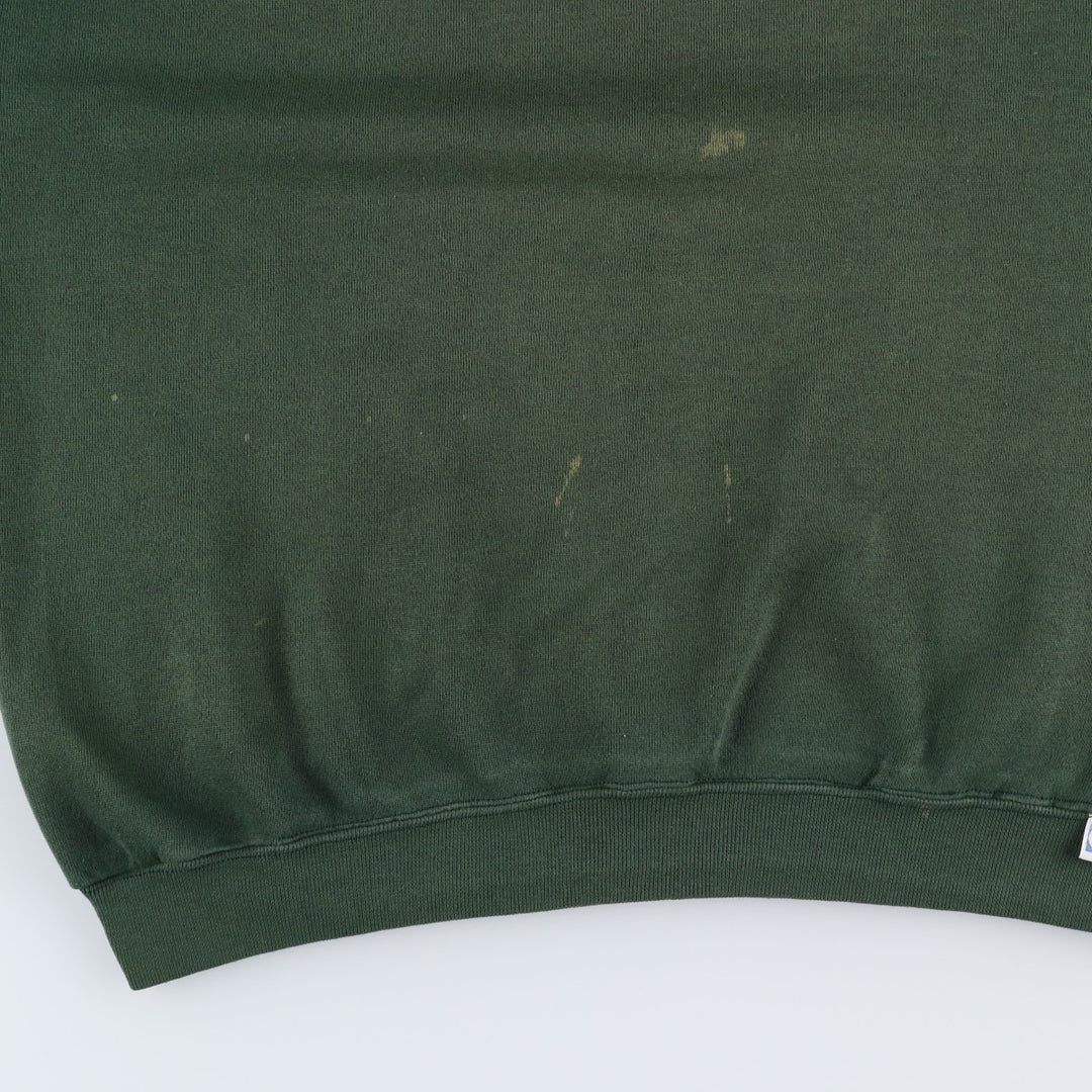 90'S Discus Athletic Solid Color Blank Sweatshirt, Made in USA, Men's Size XL, Vintage cotton Green type dark green Vintage Second Hand