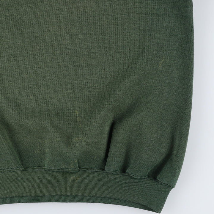 90'S Discus Athletic Solid Color Blank Sweatshirt, Made in USA, Men's Size XL, Vintage cotton Green type dark green Vintage Second Hand