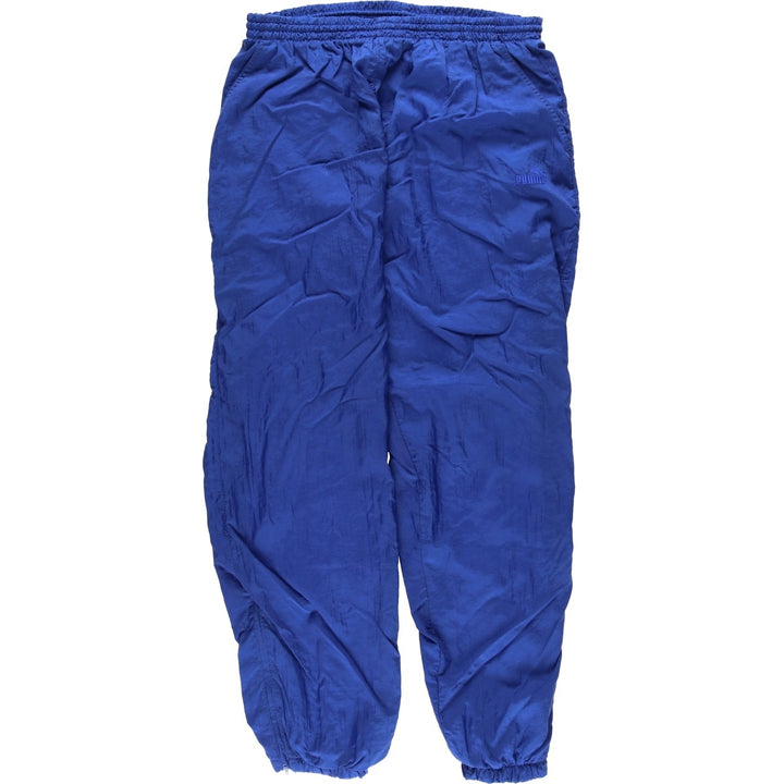 ~90'S Puma Nylon Pants, Windbreaker Pants, Men's XL equivalent, Vintage Nylon blue type Vintage Second Hand
