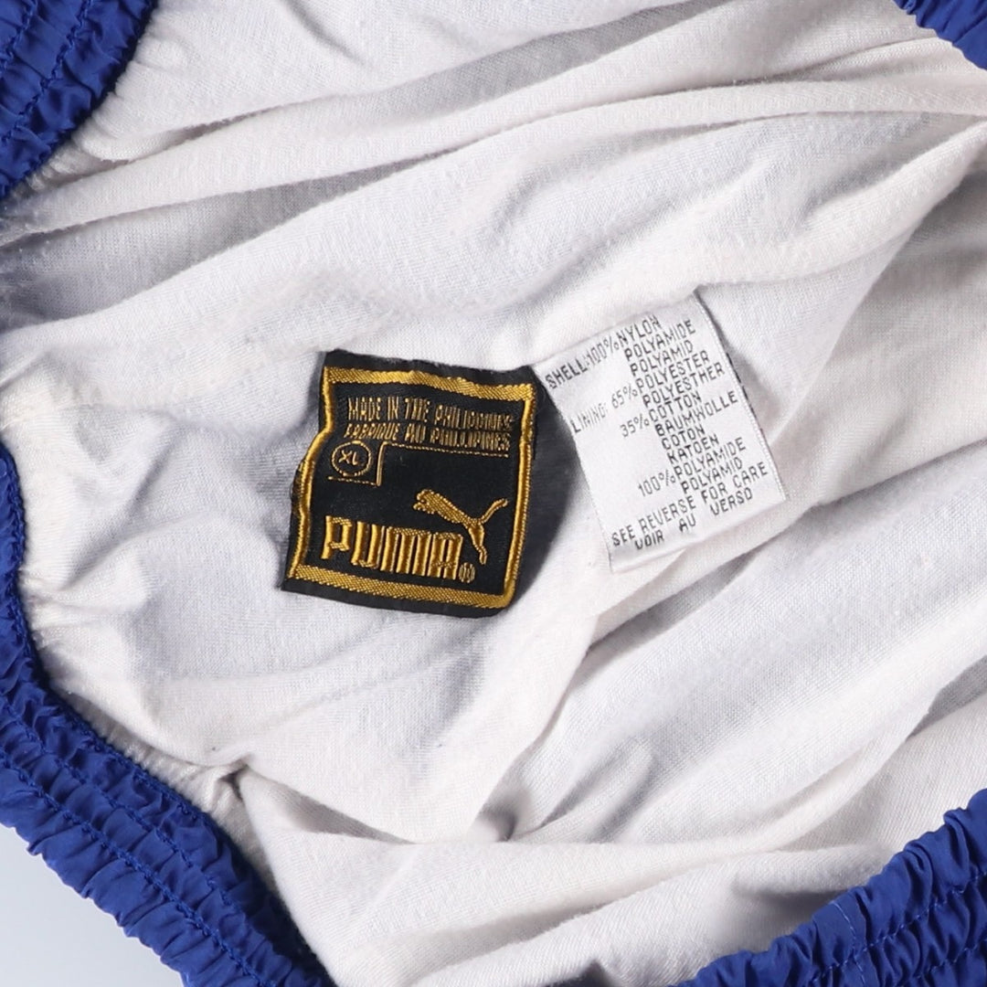 ~90'S Puma Nylon Pants, Windbreaker Pants, Men's XL equivalent, Vintage Nylon blue type Vintage Second Hand