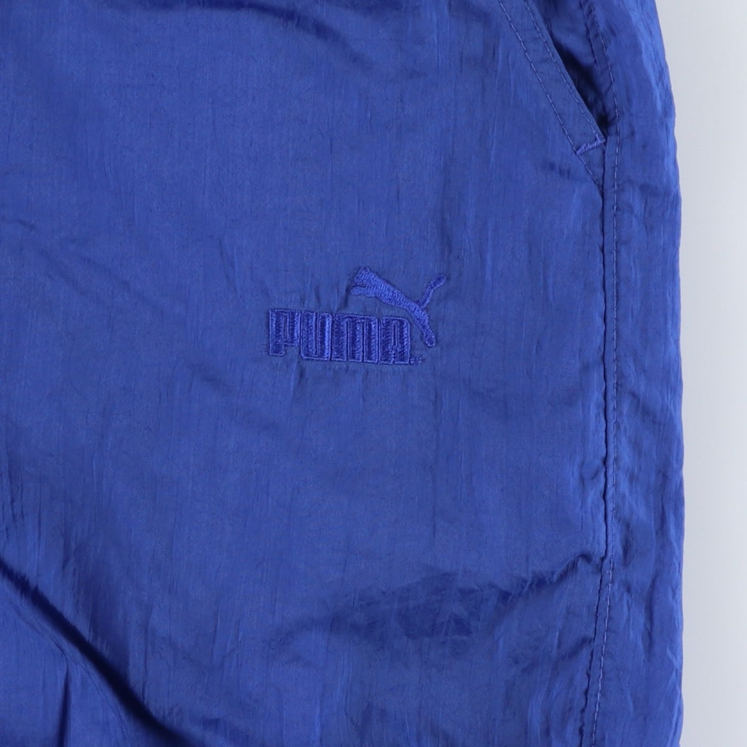 ~90'S Puma Nylon Pants, Windbreaker Pants, Men's XL equivalent, Vintage Nylon blue type Vintage Second Hand
