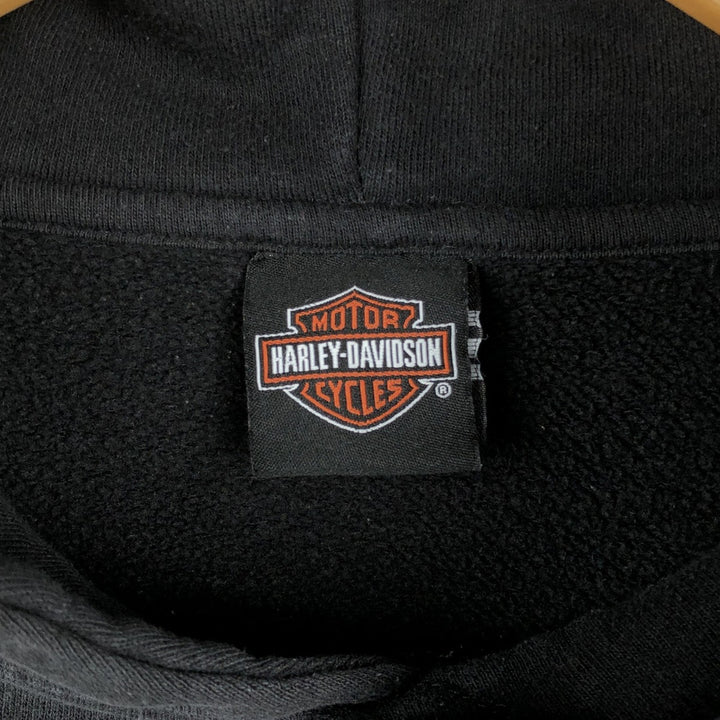 Harley-Davidson Advertising Pullover Hoodie, Men's XL cotton black type Vintage Second Hand