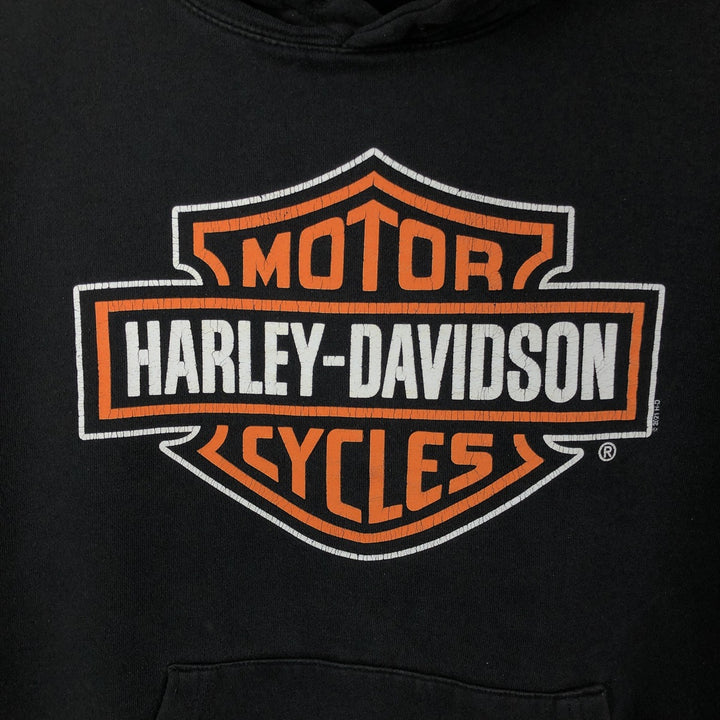 Harley-Davidson Advertising Pullover Hoodie, Men's XL cotton black type Vintage Second Hand