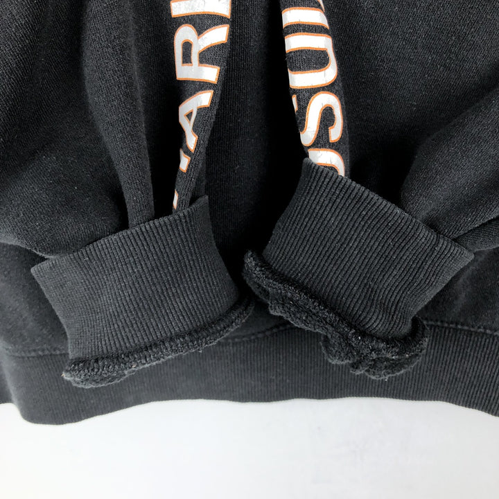 Harley-Davidson Advertising Pullover Hoodie, Men's XL cotton black type Vintage Second Hand