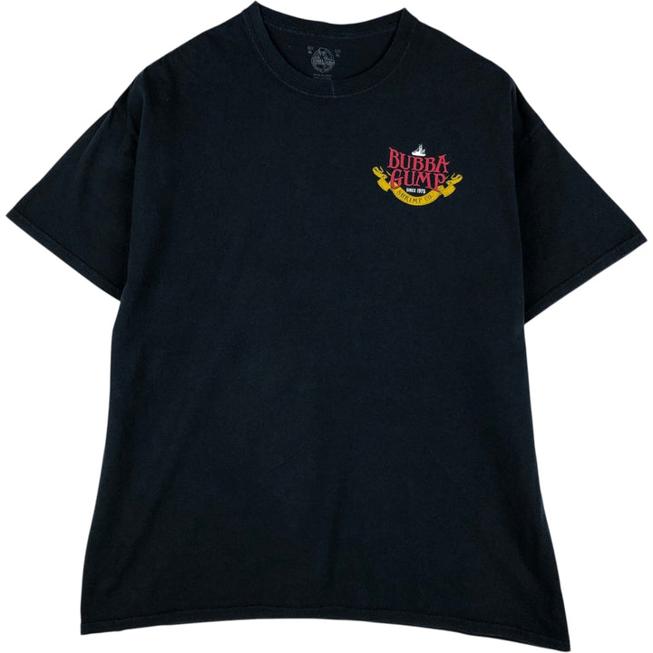 BUBBA GUMP SHRIMP Advertising T-Shirt, Men's XL (approx.) cotton black type Vintage Second Hand