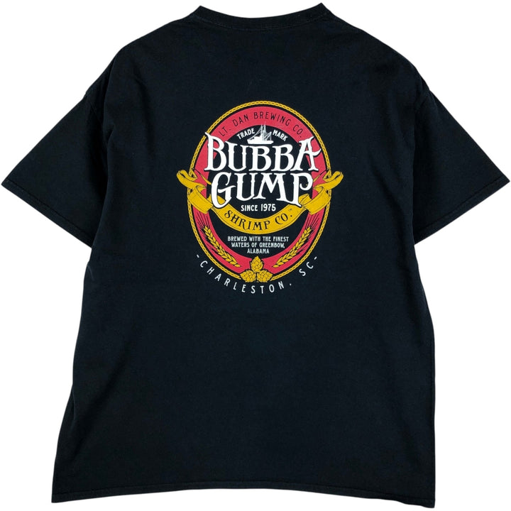 BUBBA GUMP SHRIMP Advertising T-Shirt, Men's XL (approx.) cotton black type Vintage Second Hand