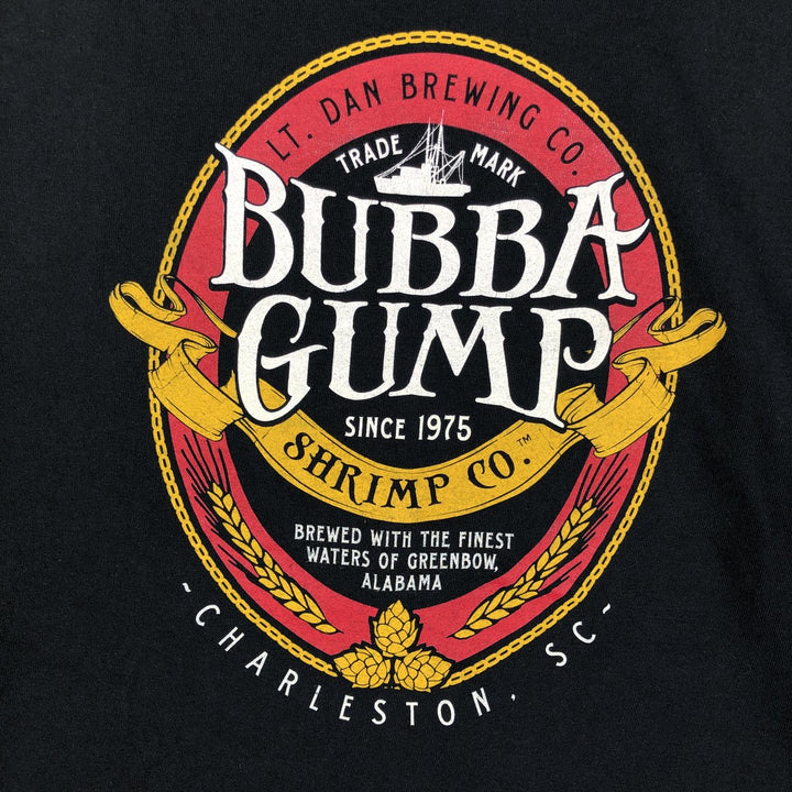BUBBA GUMP SHRIMP Advertising T-Shirt, Men's XL (approx.) cotton black type Vintage Second Hand