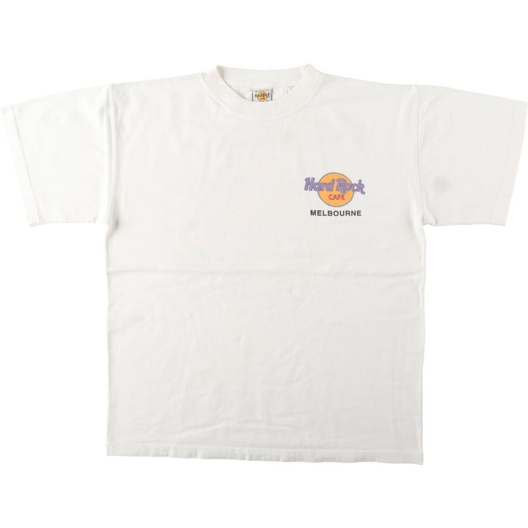HARD ROCK CAFE Hard Rock Cafe Advertising T-shirt Men's L size cotton white type Vintage Second Hand