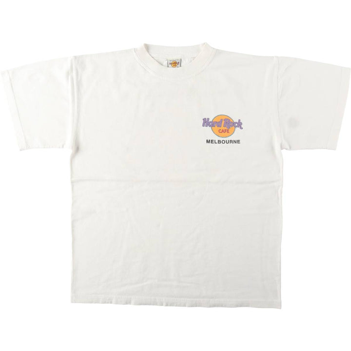 HARD ROCK CAFE Hard Rock Cafe Advertising T-shirt Men's L size cotton white type Vintage Second Hand