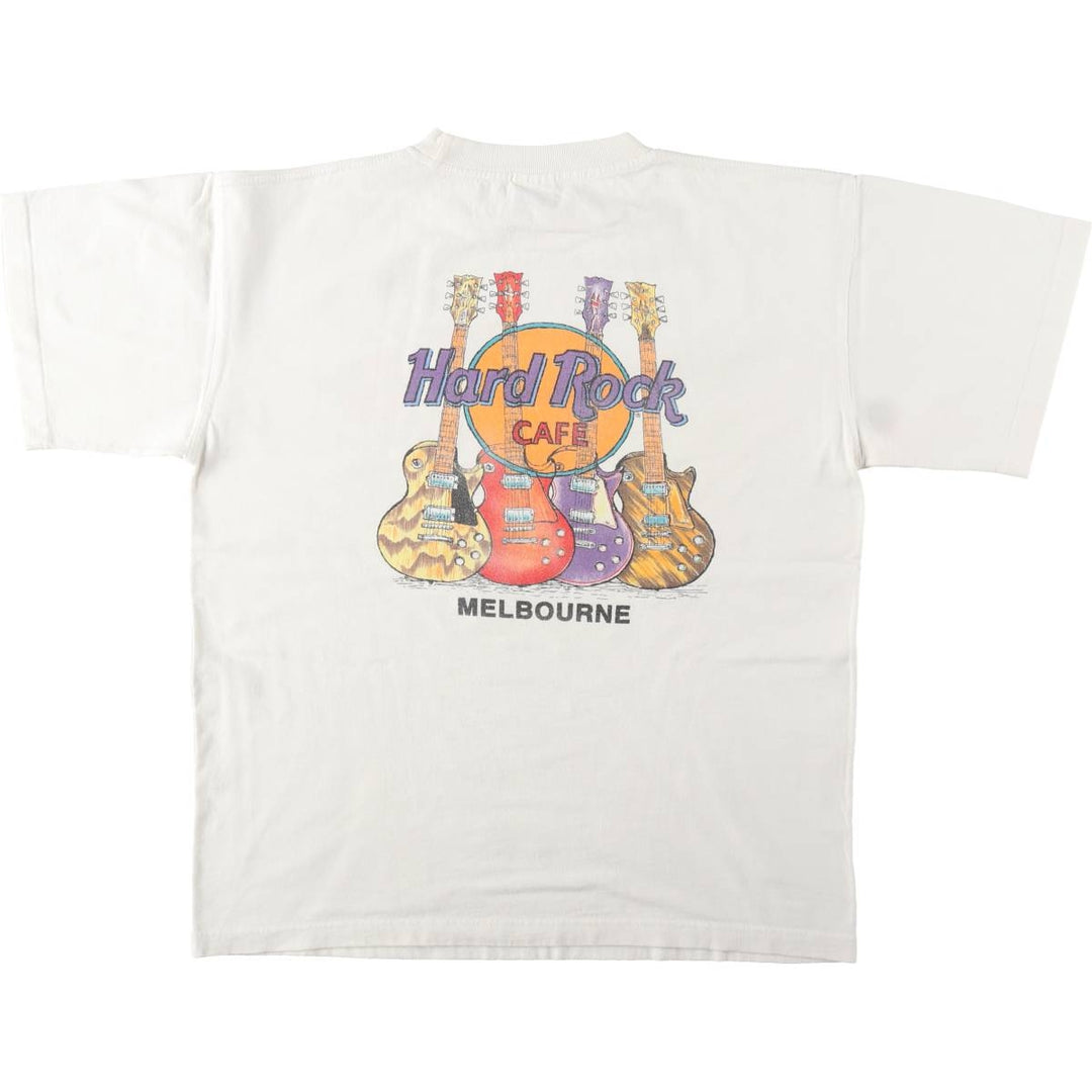 HARD ROCK CAFE Hard Rock Cafe Advertising T-shirt Men's L size cotton white type Vintage Second Hand
