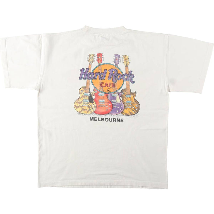 HARD ROCK CAFE Hard Rock Cafe Advertising T-shirt Men's L size cotton white type Vintage Second Hand