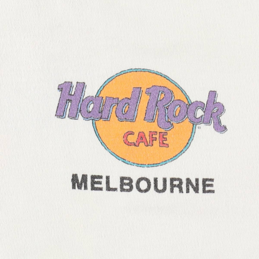 HARD ROCK CAFE Hard Rock Cafe Advertising T-shirt Men's L size cotton white type Vintage Second Hand