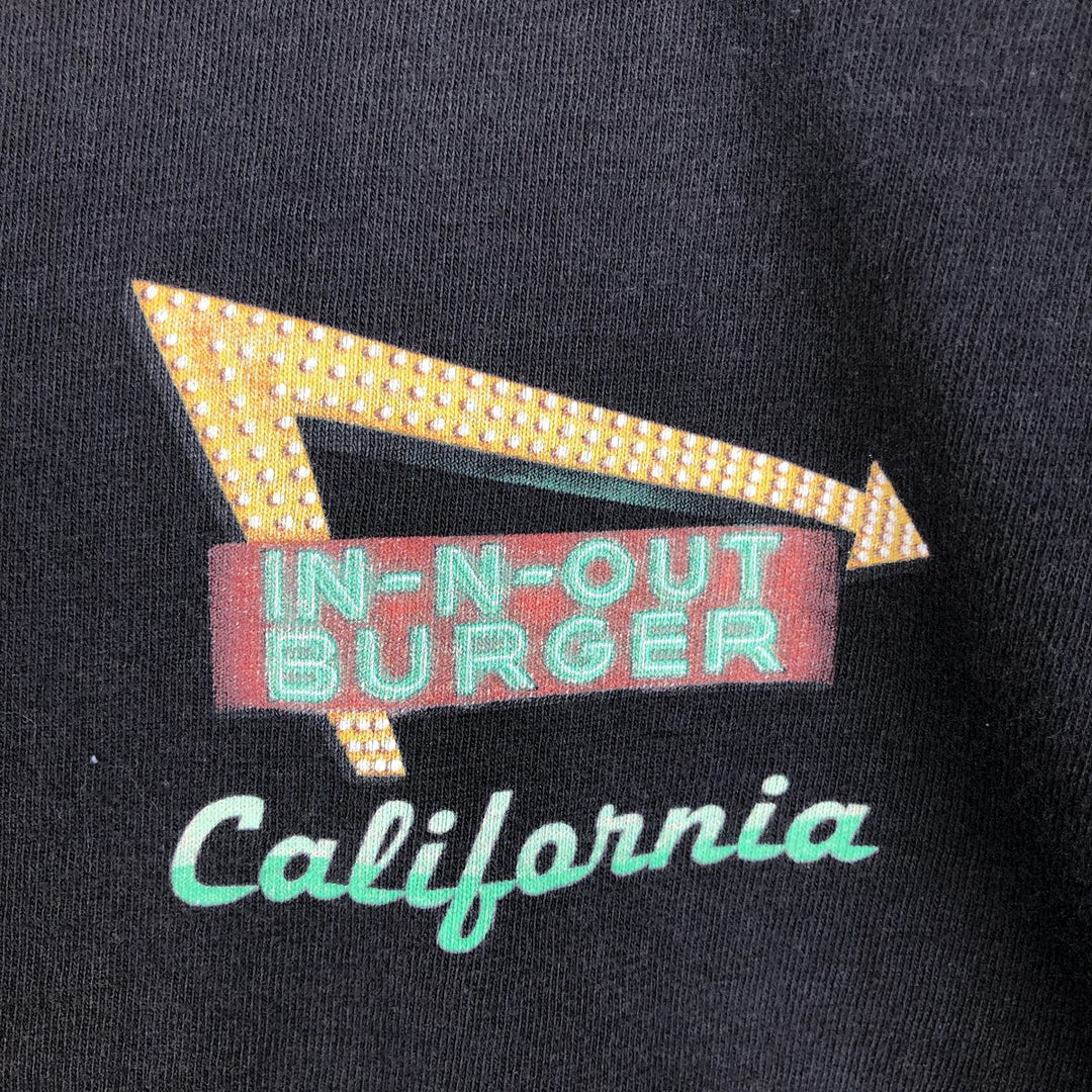 IN-N-OUT BURGER In-and-Out Burger Advertising T-shirt, Men's M size cotton black type Vintage Second Hand