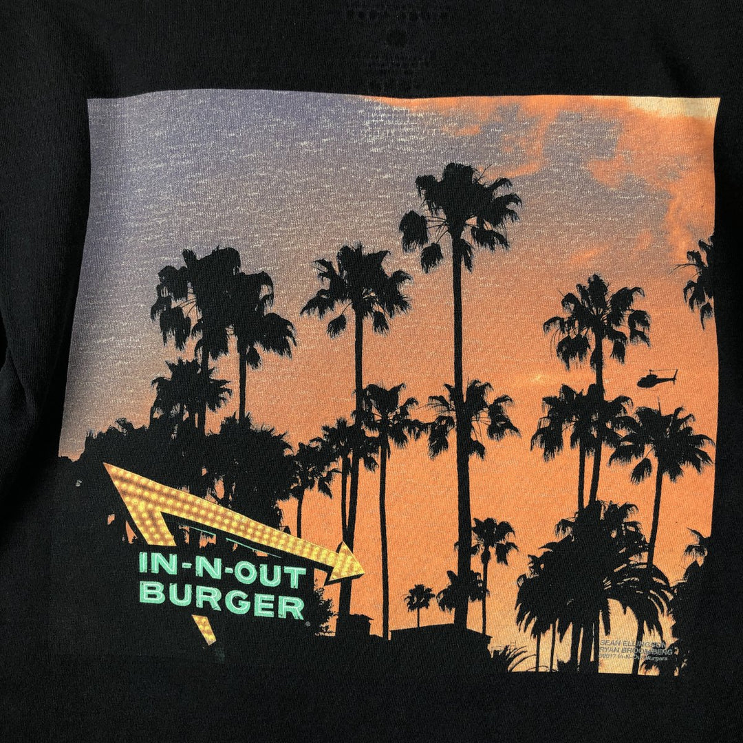 IN-N-OUT BURGER In-and-Out Burger Advertising T-shirt, Men's M size cotton black type Vintage Second Hand