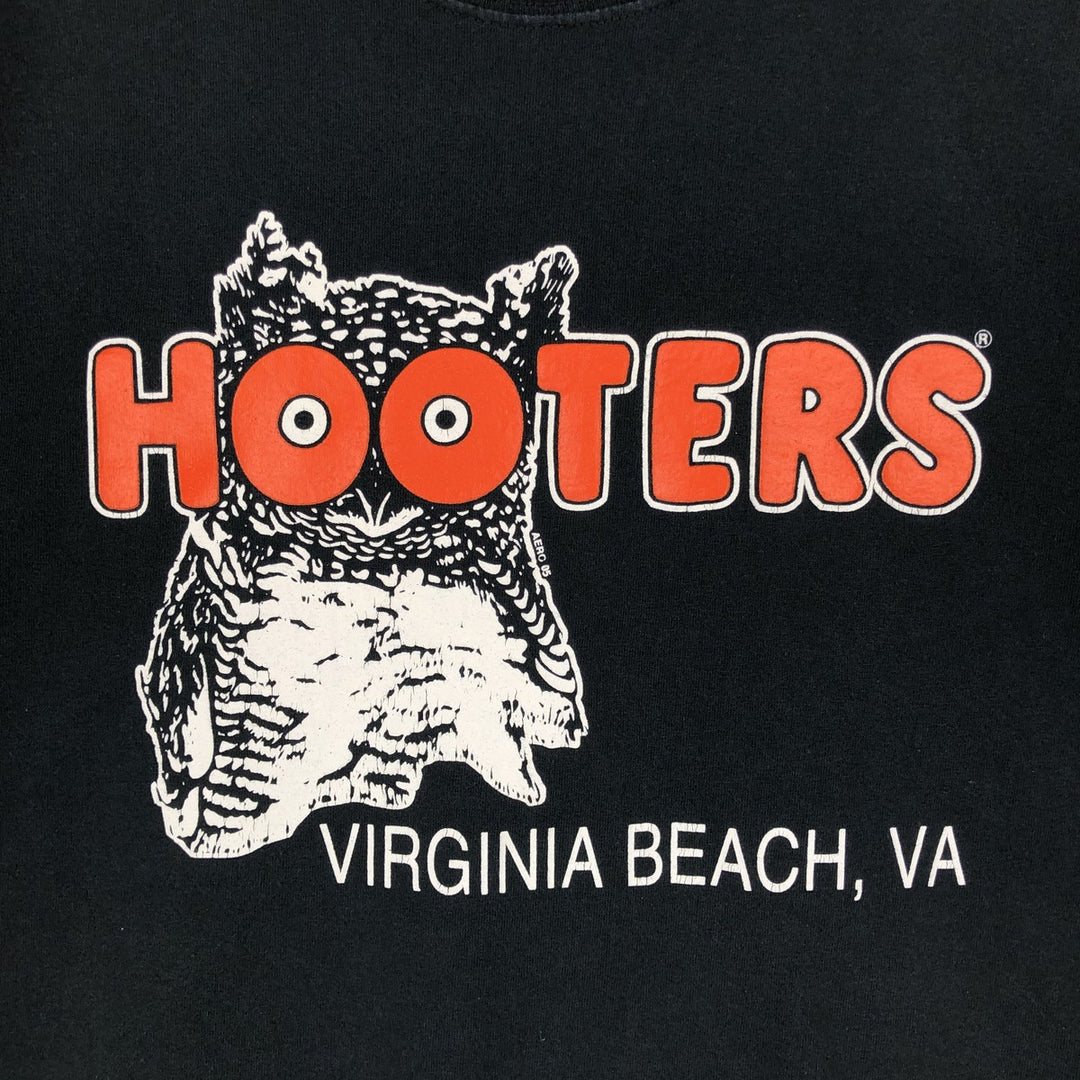 Gildan HOOTERS advertising T-shirt, men's size XL (equivalent) cotton black type Vintage Second Hand