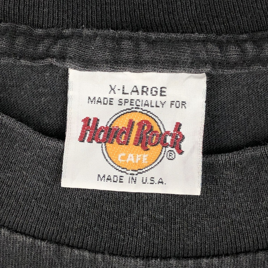 HARD ROCK CAFE Hard Rock Cafe Advertising T-shirt Made in USA Men's XL cotton black type Vintage Second Hand