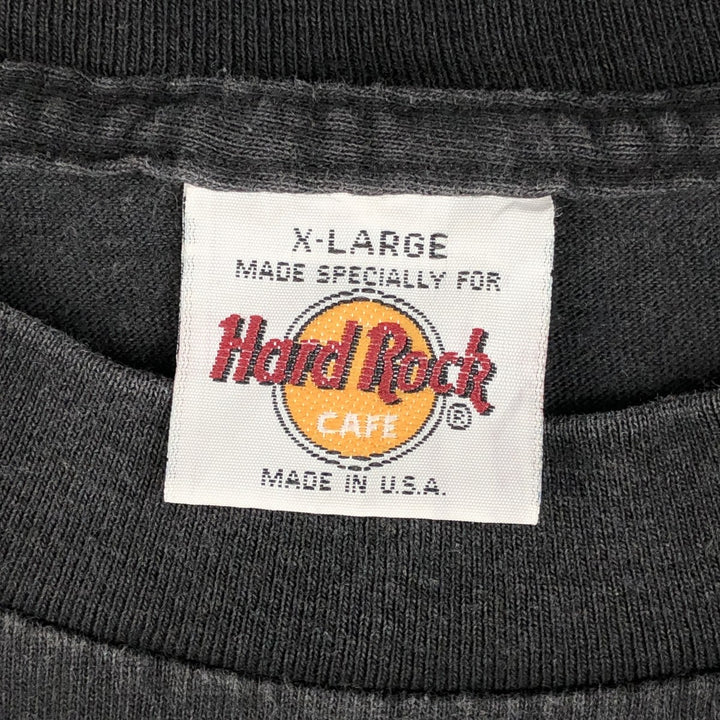 HARD ROCK CAFE Hard Rock Cafe Advertising T-shirt Made in USA Men's XL cotton black type Vintage Second Hand