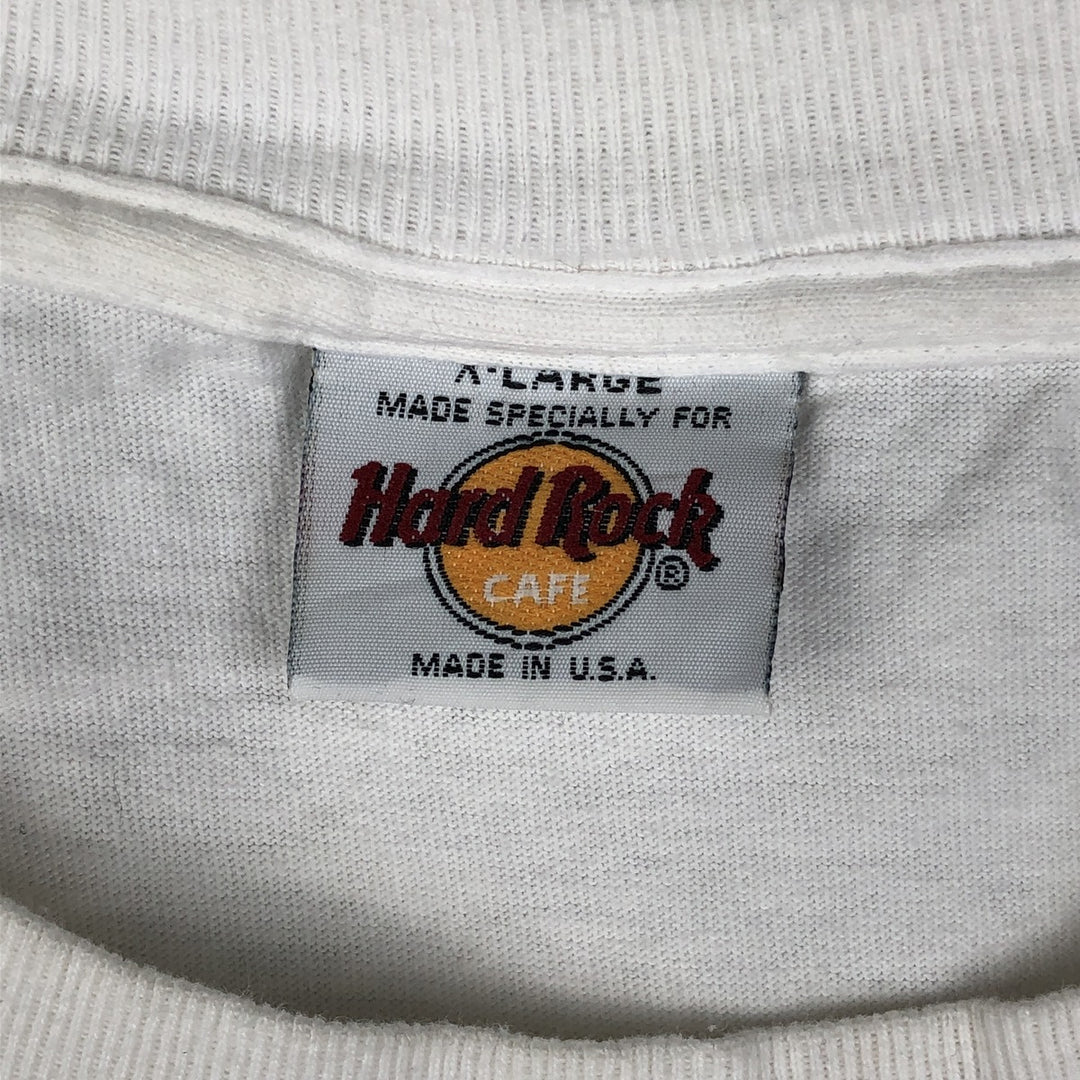 HARD ROCK CAFE Hard Rock Cafe Advertising T-shirt Made in USA Men's XL cotton white type Vintage Second Hand