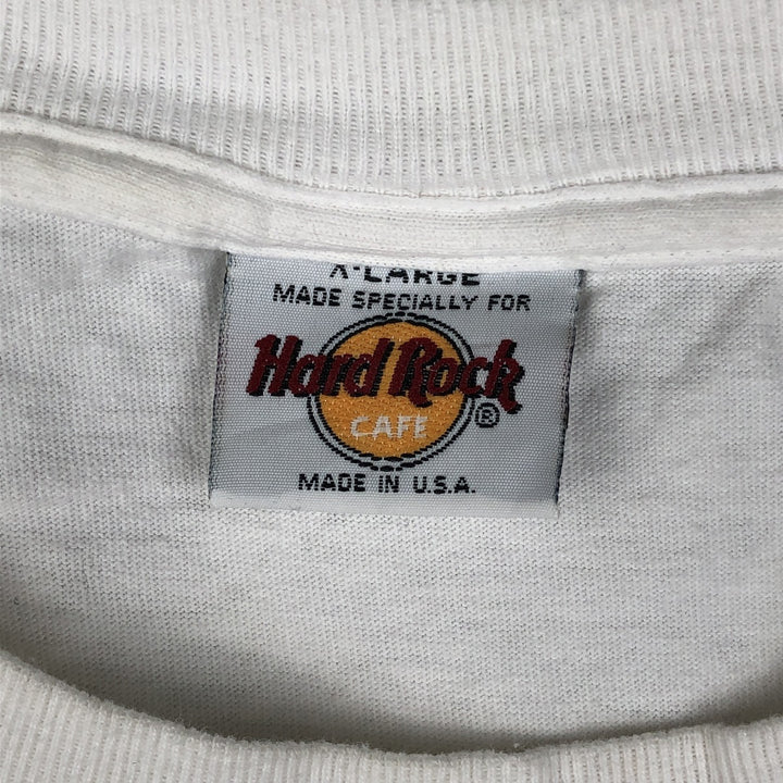 HARD ROCK CAFE Hard Rock Cafe Advertising T-shirt Made in USA Men's XL cotton white type Vintage Second Hand