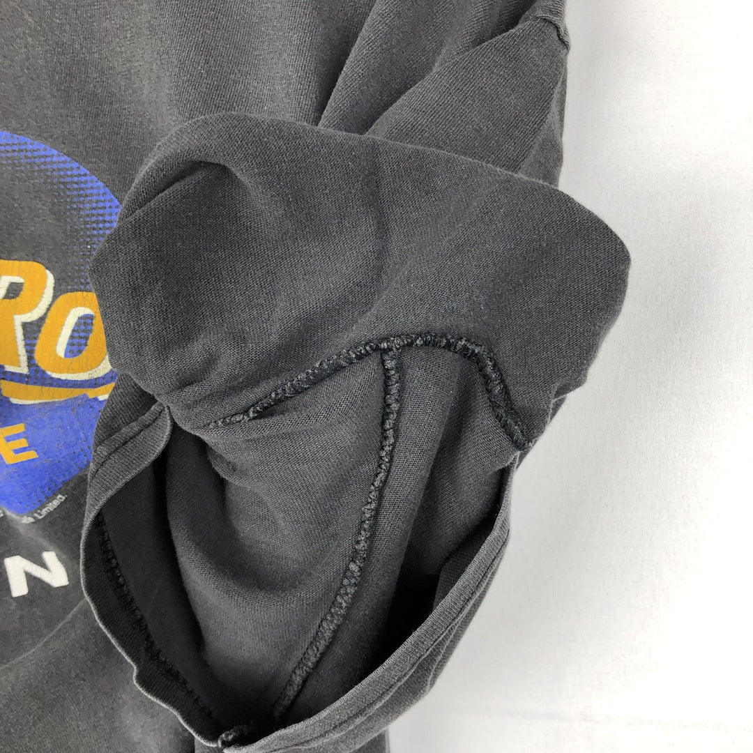 80'S Hard Rock Cafe Advertising T-Shirt, Made in Canada, Men's XL equivalent, Vintage cotton black type Vintage Second Hand