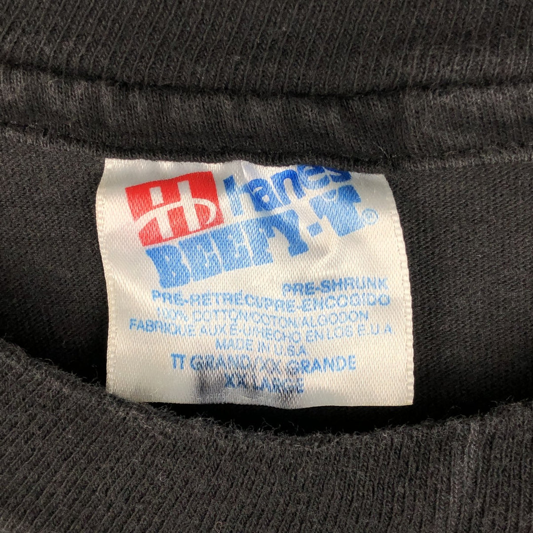 90'S Hanes BEEFY-T Dick Clark's American Bandstand Grill Advertising T-Shirt, Made in USA, Men's XXL equivalent. cotton black type Vintage Second Hand