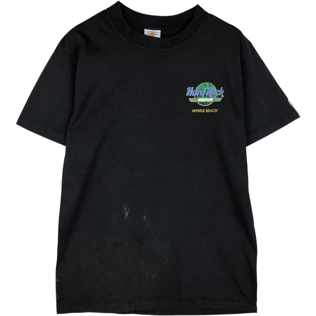 HARD ROCK CAFE Hard Rock Cafe Advertising T-Shirt, Made in USA, Men's Size M cotton black type Vintage Second Hand