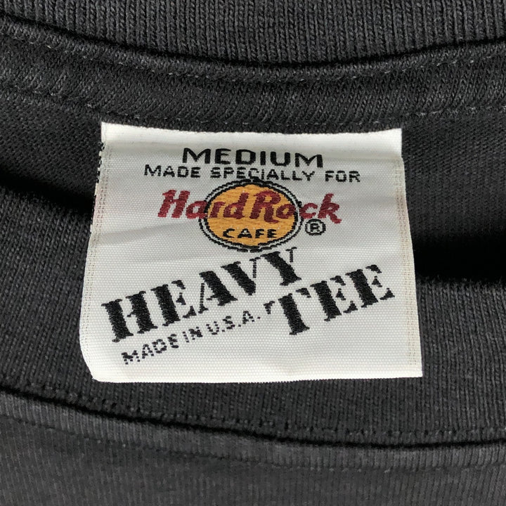 HARD ROCK CAFE Hard Rock Cafe Advertising T-Shirt, Made in USA, Men's Size M cotton black type Vintage Second Hand