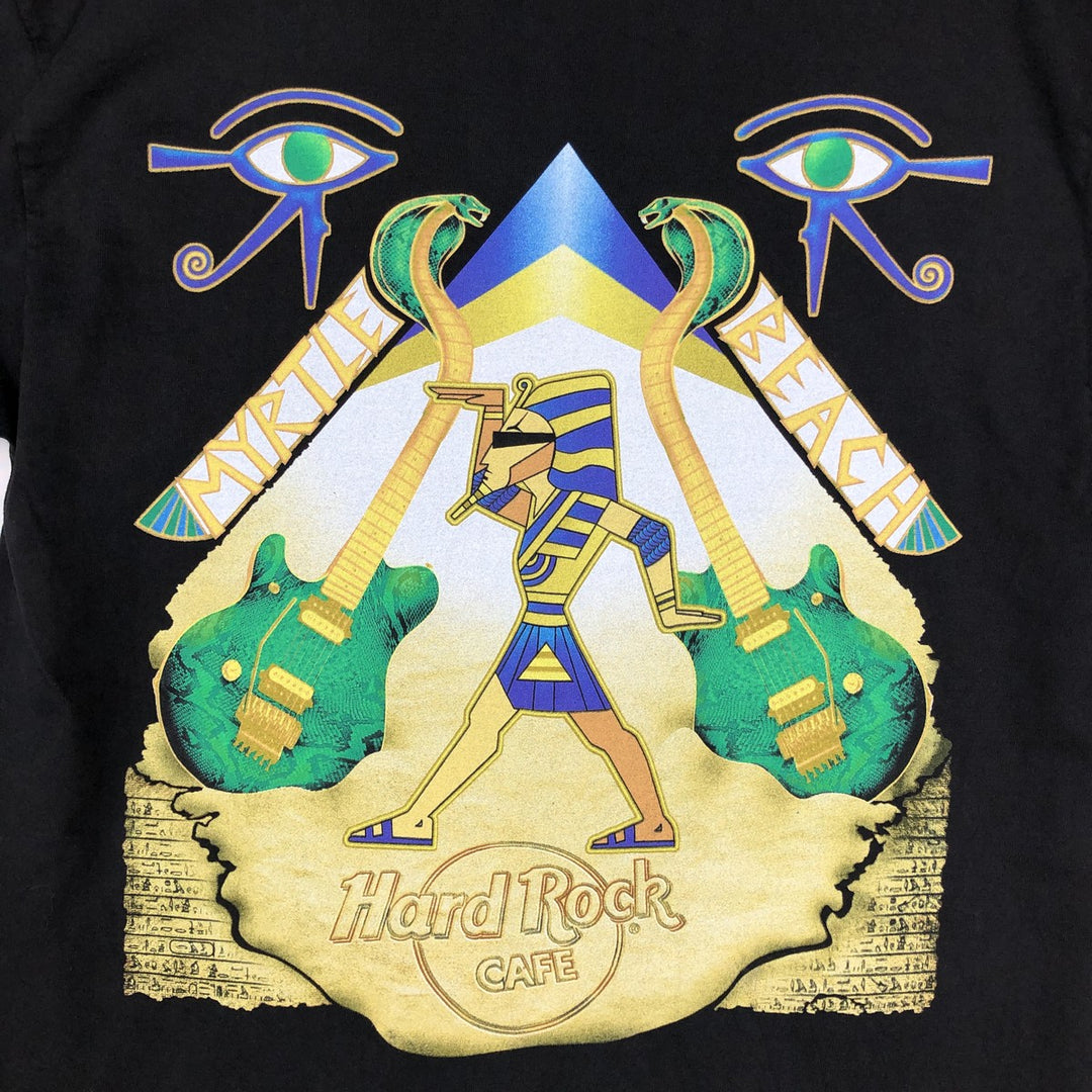 HARD ROCK CAFE Hard Rock Cafe Advertising T-Shirt, Made in USA, Men's Size M cotton black type Vintage Second Hand