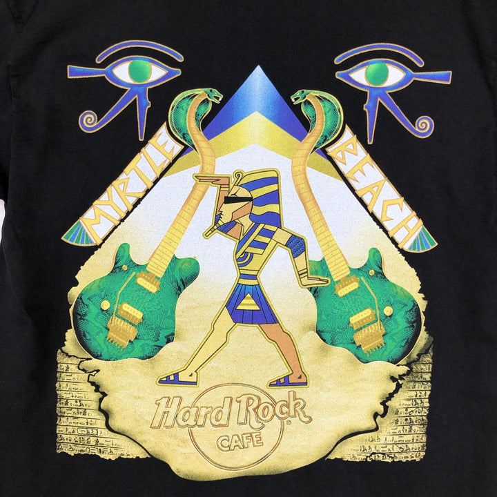 HARD ROCK CAFE Hard Rock Cafe Advertising T-Shirt, Made in USA, Men's Size M cotton black type Vintage Second Hand