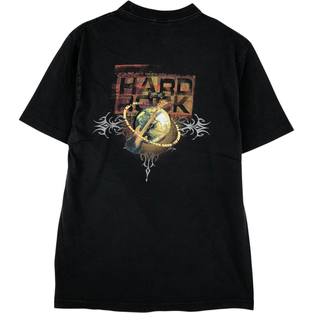 HARD ROCK CAFE Hard Rock Cafe Advertising T-shirt Men's M size cotton black type Vintage Second Hand