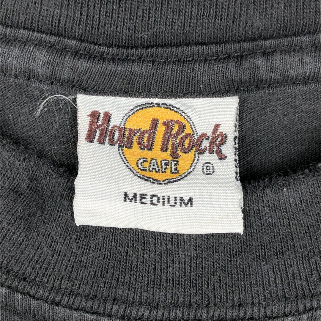 HARD ROCK CAFE Hard Rock Cafe Advertising T-shirt Men's M size cotton black type Vintage Second Hand