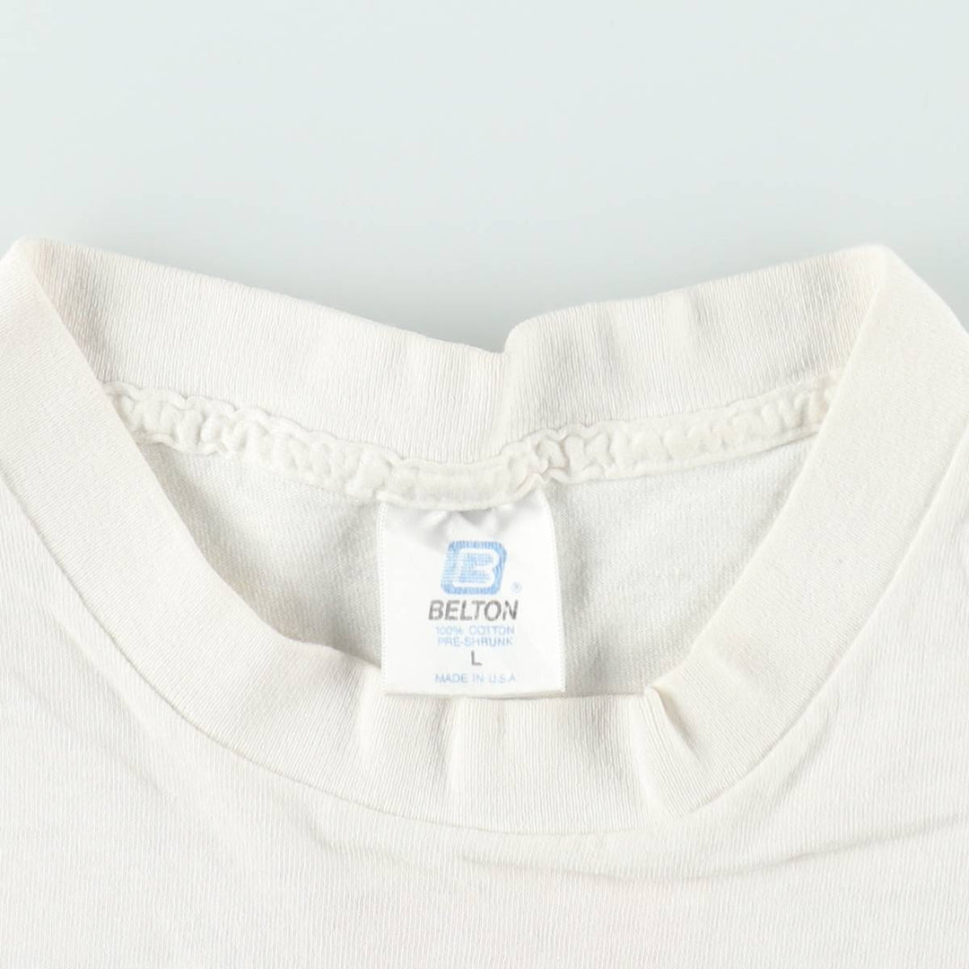 90'S BELTON Campagnolo Advertising T-Shirt, Made in USA, Men's Size L (Equivalent), Vintage cotton white type Vintage Second Hand