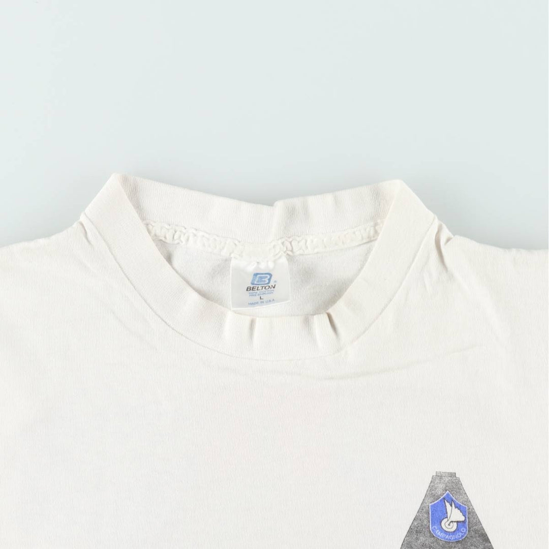 90'S BELTON Campagnolo Advertising T-Shirt, Made in USA, Men's Size L (Equivalent), Vintage cotton white type Vintage Second Hand