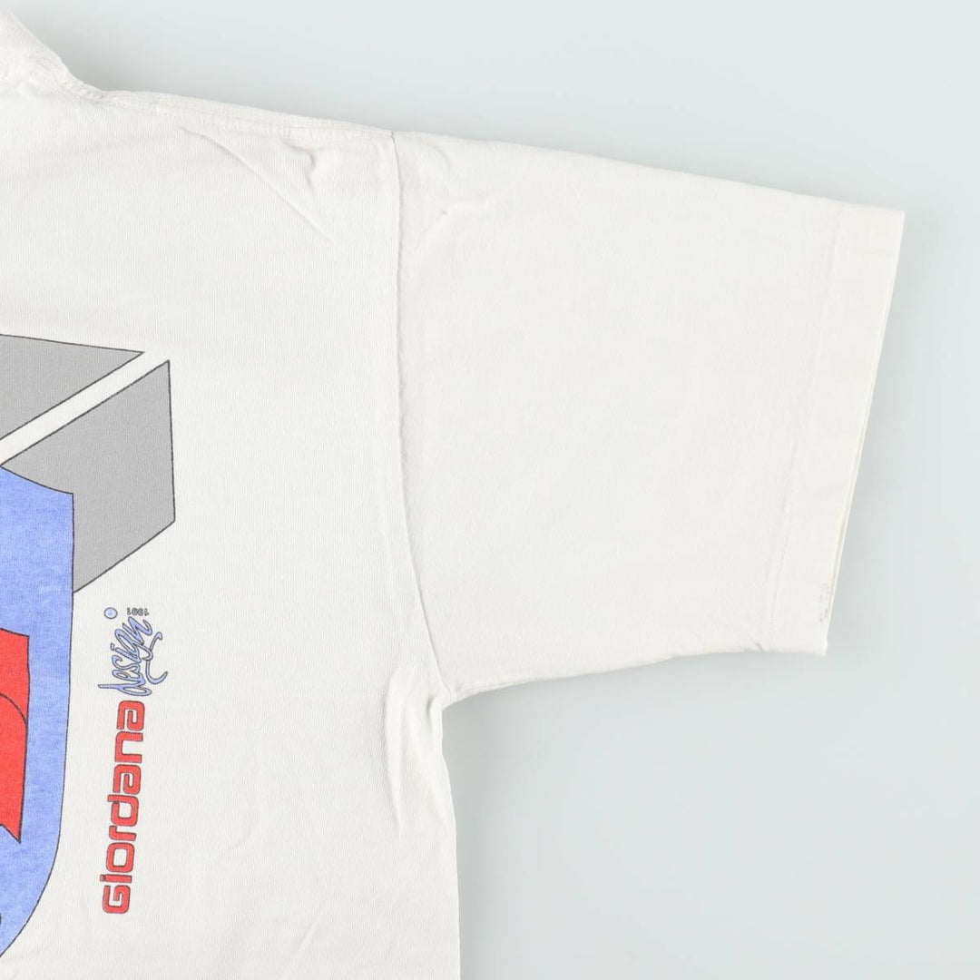 90'S BELTON Campagnolo Advertising T-Shirt, Made in USA, Men's Size L (Equivalent), Vintage cotton white type Vintage Second Hand