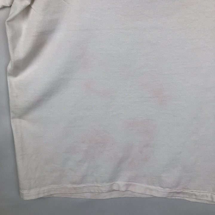 90'S Hanes BEEFY-T Bubba Burgers Hawaii Advertising T-Shirt, Made in USA, Men's Size L (approx.), Vintage cotton white type Vintage Second Hand