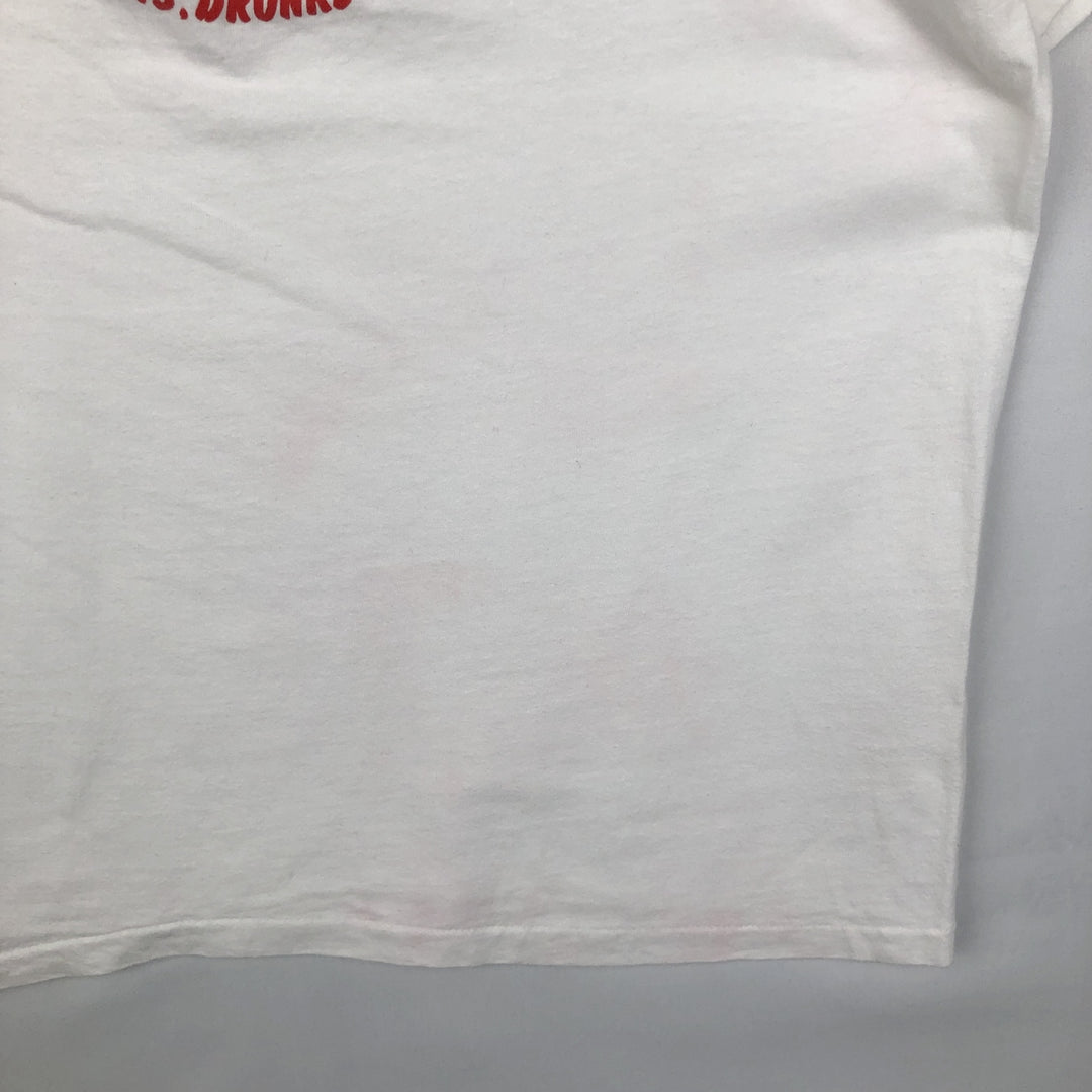 90'S Hanes BEEFY-T Bubba Burgers Hawaii Advertising T-Shirt, Made in USA, Men's Size L (approx.), Vintage cotton white type Vintage Second Hand