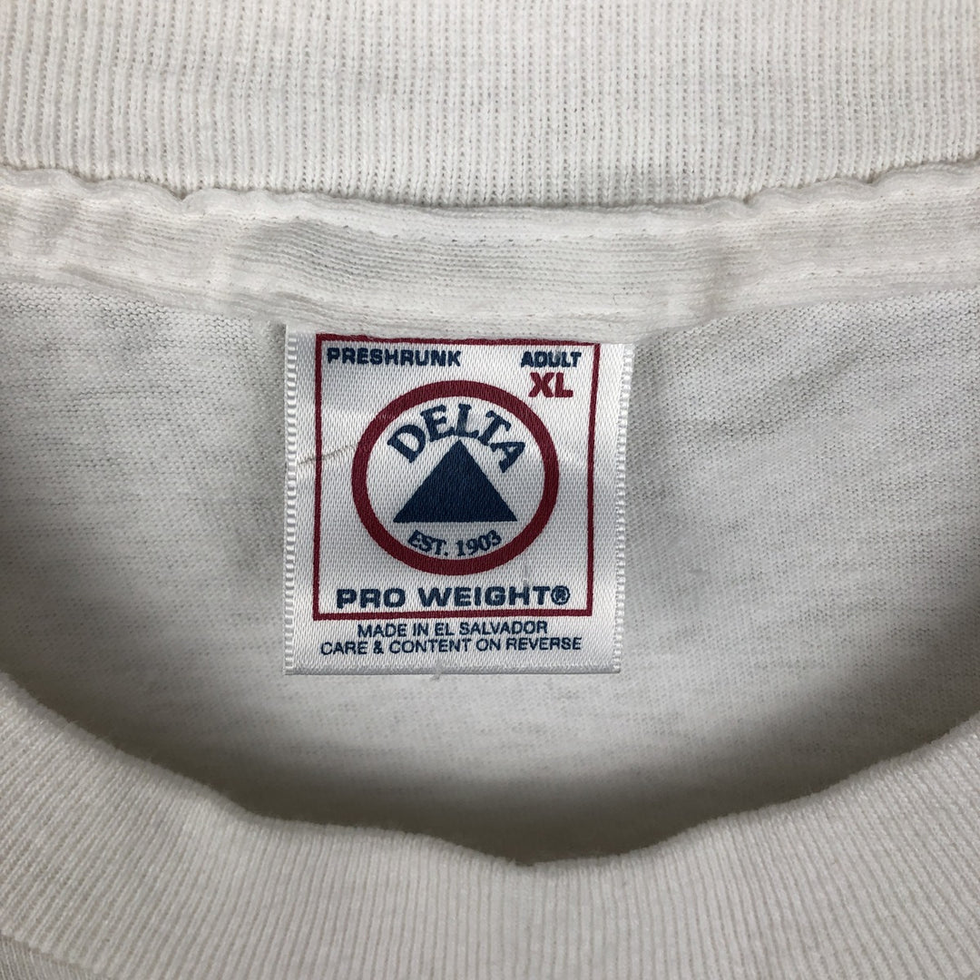 Delta Miller Lite Advertising T-Shirt, Men's Size XL (approx.) cotton white type Vintage Second Hand