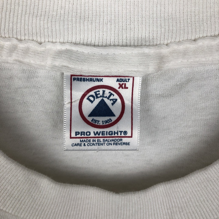 Delta Miller Lite Advertising T-Shirt, Men's Size XL (approx.) cotton white type Vintage Second Hand