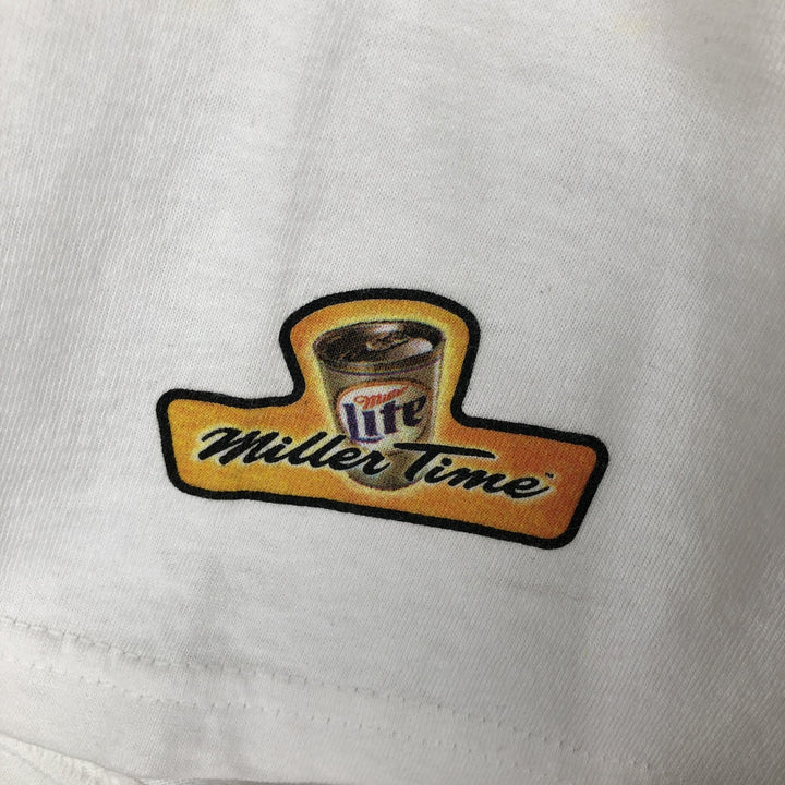 Delta Miller Lite Advertising T-Shirt, Men's Size XL (approx.) cotton white type Vintage Second Hand